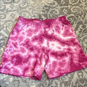 Tie dye sweat shorts